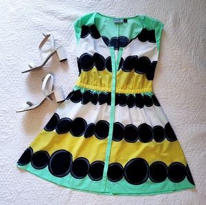 Striped fit and flare dress